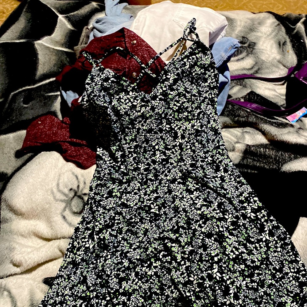 A blue floral summer dress